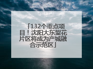 132个重点项目！沈阳大东望花片区将成为产城融合示范区