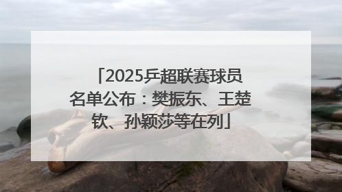 2025乒超联赛球员名单公布：樊振东、王楚钦、孙颖莎等在列