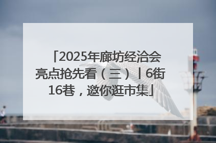 2025年廊坊经洽会亮点抢先看（三）丨6街16巷，邀你逛市集