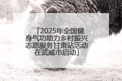 2025年全国健身气功助力乡村振兴志愿服务甘肃站活动在武威市启动