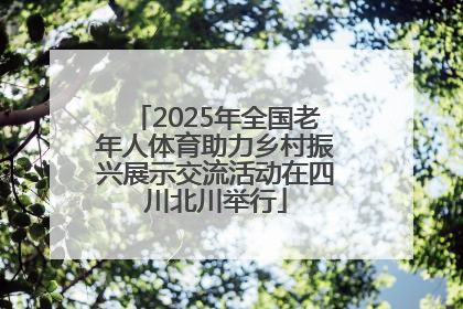 2025年全国老年人体育助力乡村振兴展示交流活动在四川北川举行