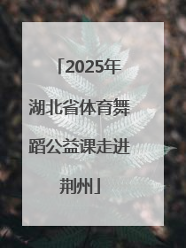 2025年湖北省体育舞蹈公益课走进荆州