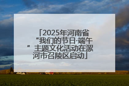 2025年河南省“我们的节日·端午”主题文化活动在漯河市召陵区启动