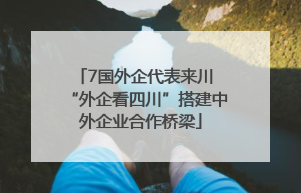 7国外企代表来川 “外企看四川”搭建中外企业合作桥梁