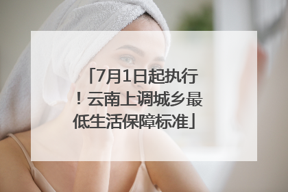 7月1日起执行！云南上调城乡最低生活保障标准