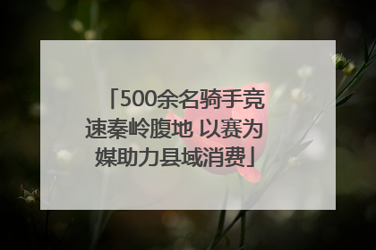 500余名骑手竞速秦岭腹地 以赛为媒助力县域消费