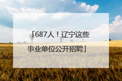 687人！辽宁这些事业单位公开招聘